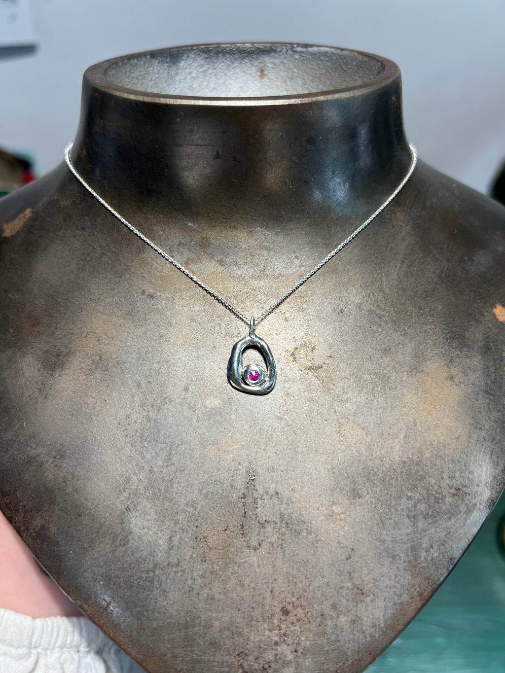Delia Pendant ~ Rose Tourmaline