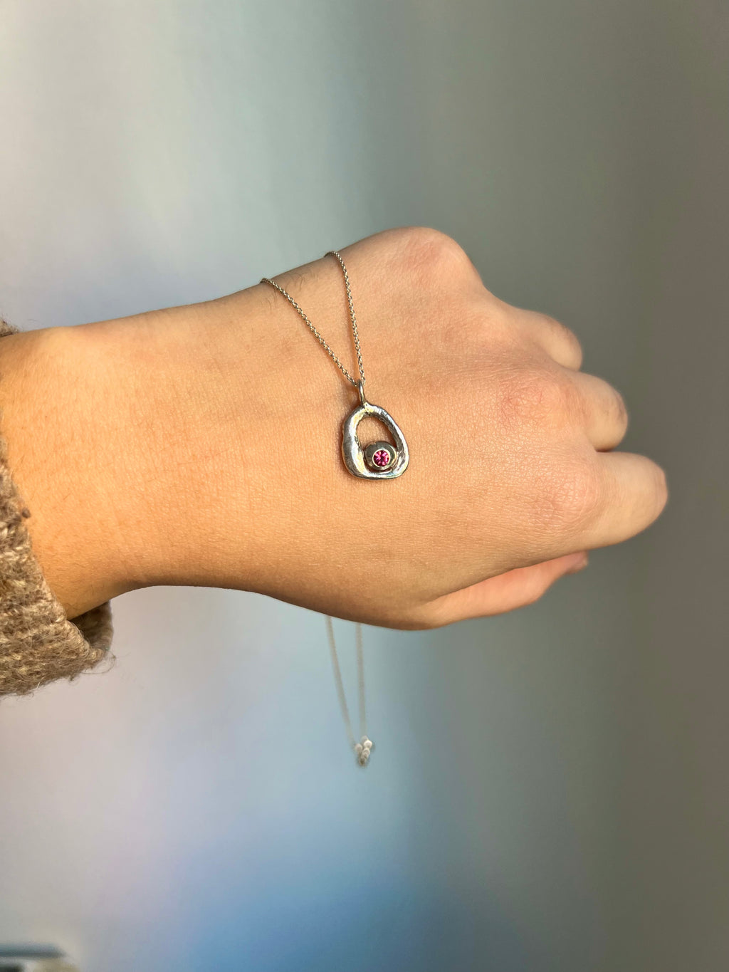Delia Pendant ~ Rose Tourmaline